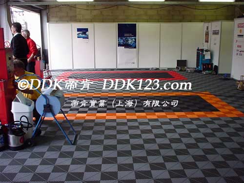 系列貼膜車間塑膠格柵拼接地板，40cm*40cm*18mm汽車美容貼膜服務店塑膠拼接高分子格柵地板